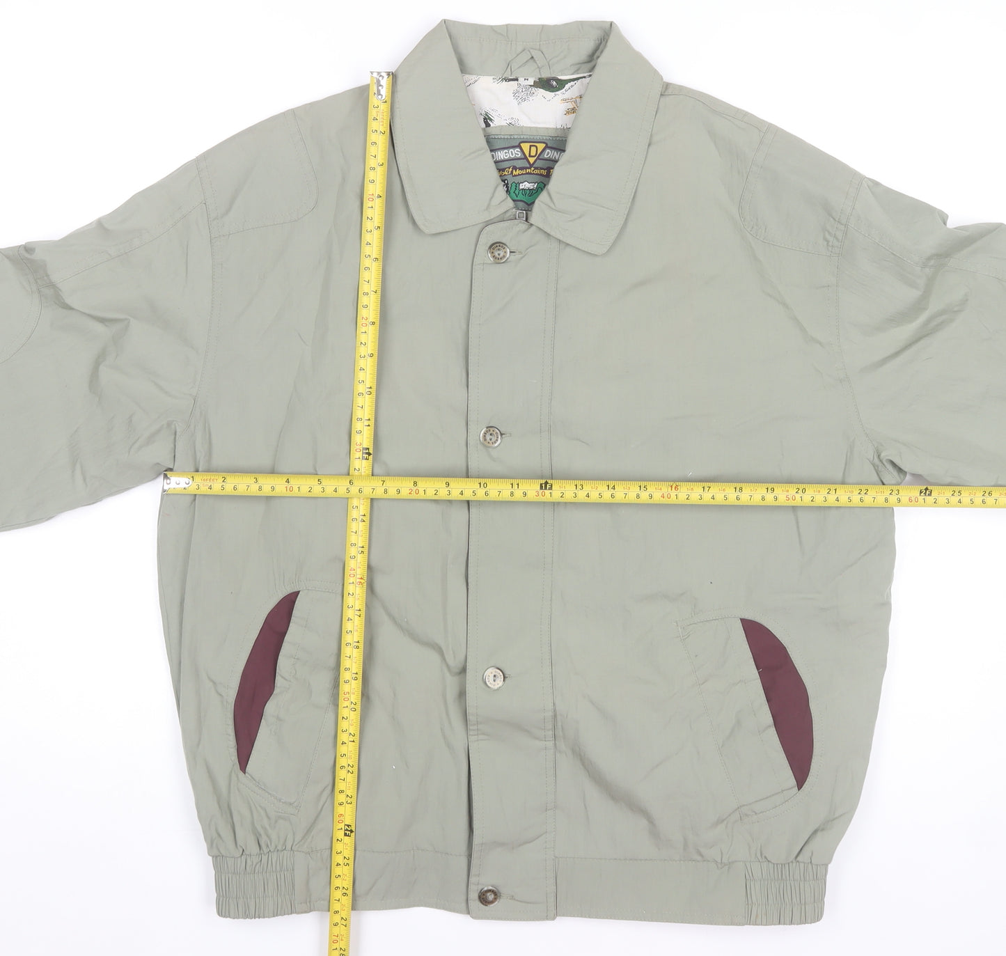 Dingos Mens Green Bomber Jacket M Outdoor Lined Casual