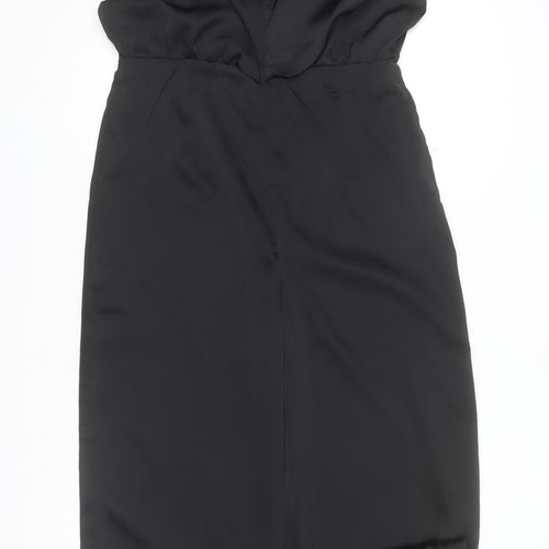 Boohoo Women's Black Sleeveless Wide-Leg Jumpsuit Size 14