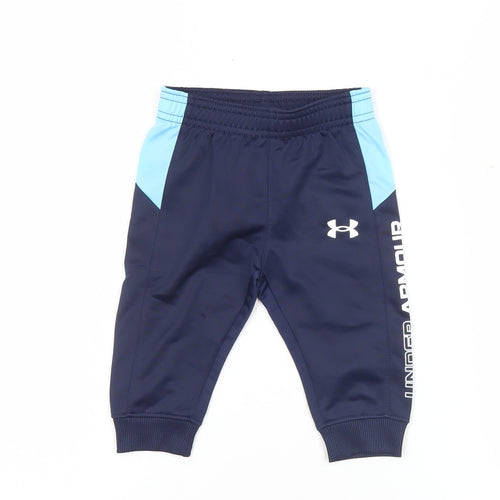Under Armour Unisex Baby Blue Jogger Trousers 3-6 Months Polyester Blend