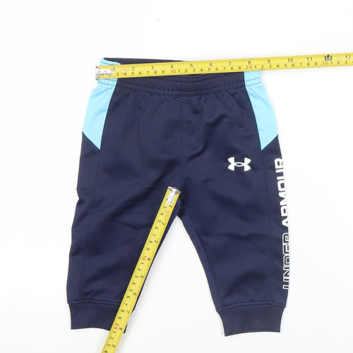 Under Armour Unisex Baby Blue Jogger Trousers 3-6 Months Polyester Blend