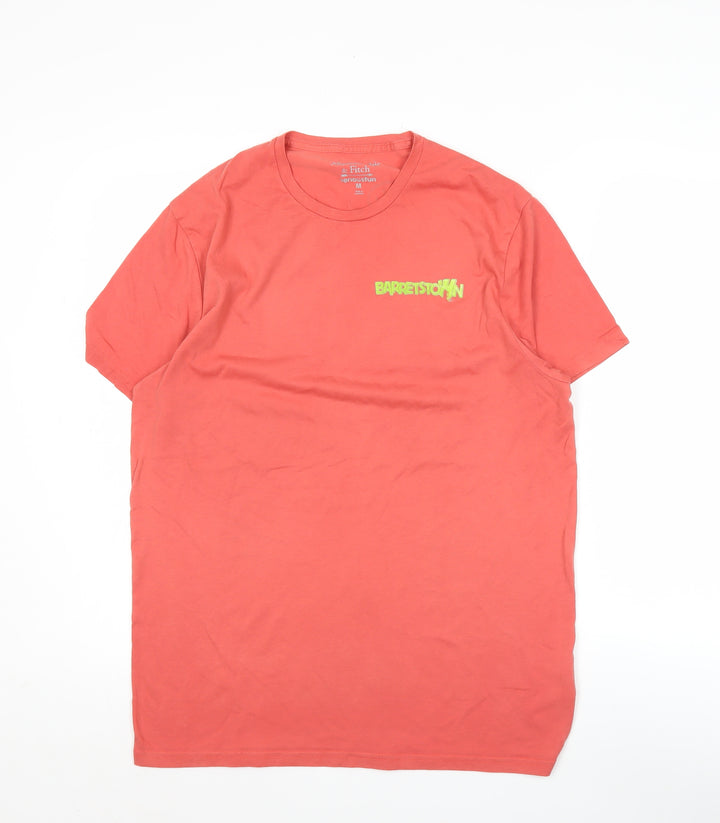 Abercrombie & Fitch Men’s Red Barretstown Graphic Print T-Shirt M