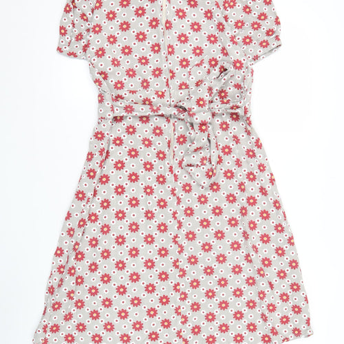 Circus Women’s Beige Floral A-Line Knee Length Dress Size 14