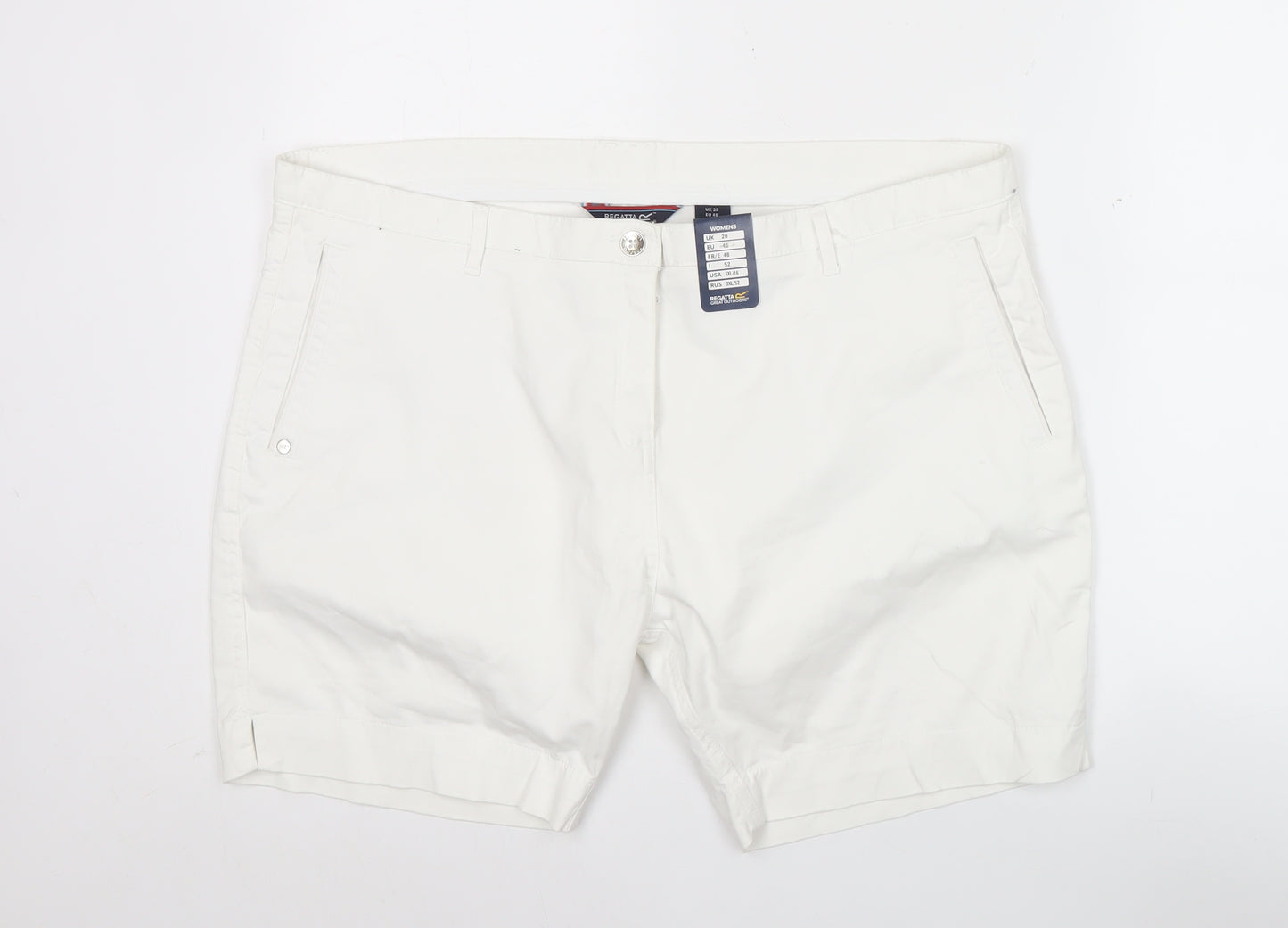 Regatta Women’s White Chino Shorts Size 20 Cotton Stretch Summer
