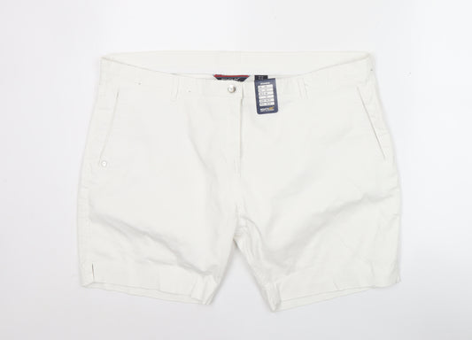Regatta Women’s White Chino Shorts Size 20 Cotton Stretch Summer