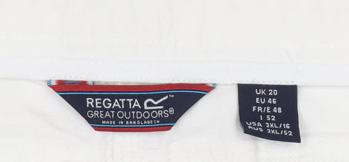 Regatta Women’s White Chino Shorts Size 20 Cotton Stretch Summer
