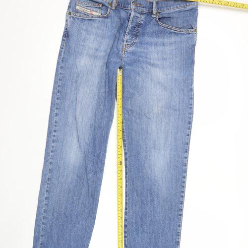 Diesel Mens Blue Straight Denim Jeans Size 32 Regular