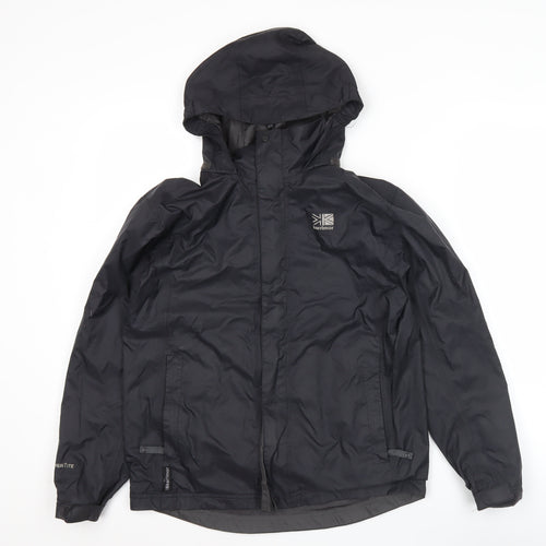 Karrimor Boys Black Waterproof Hooded Rain Jacket 11-12 Years