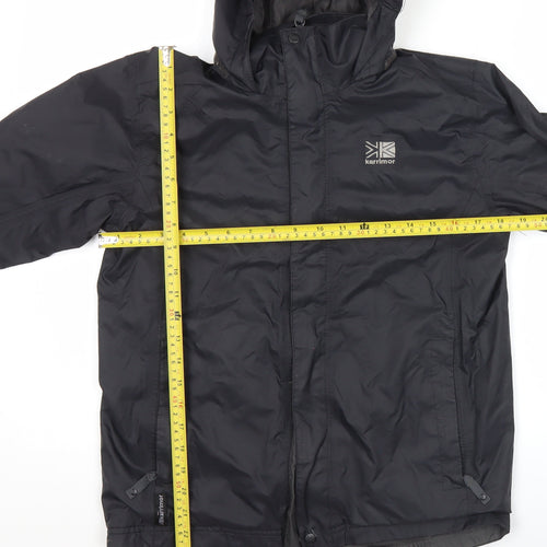 Karrimor Boys Black Waterproof Hooded Rain Jacket 11-12 Years