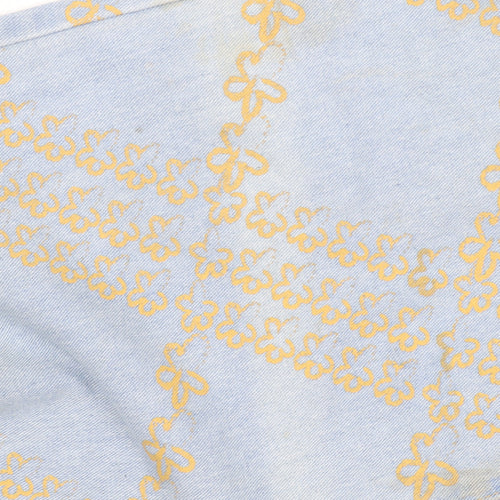 Adika Women’s Blue Floral Wide-Leg Jeans Size S