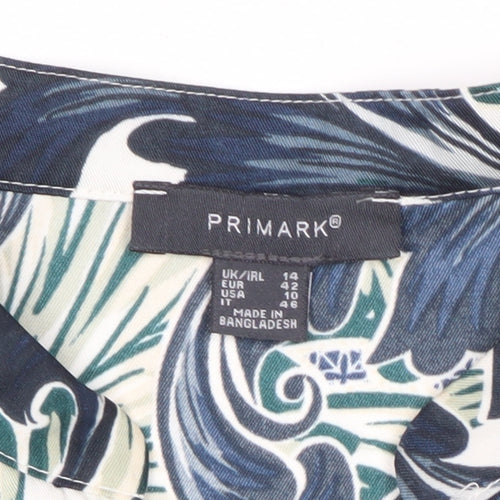 Primark Womens Multicoloured Floral Long Sleeve Blouse Size 14