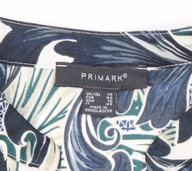 Primark Womens Multicoloured Floral Long Sleeve Blouse Size 14