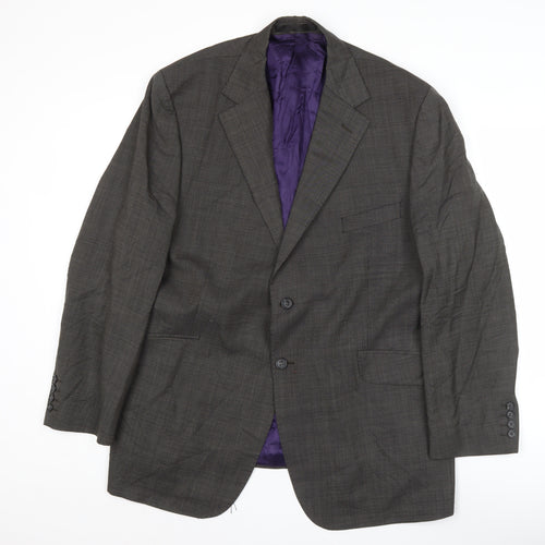 Marks and Spencer Men's Brown Wool Blazer Jacket 46R Classic Fit