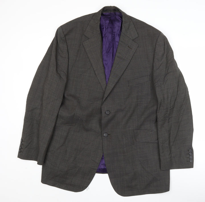 Marks and Spencer Men's Brown Wool Blazer Jacket 46R Classic Fit