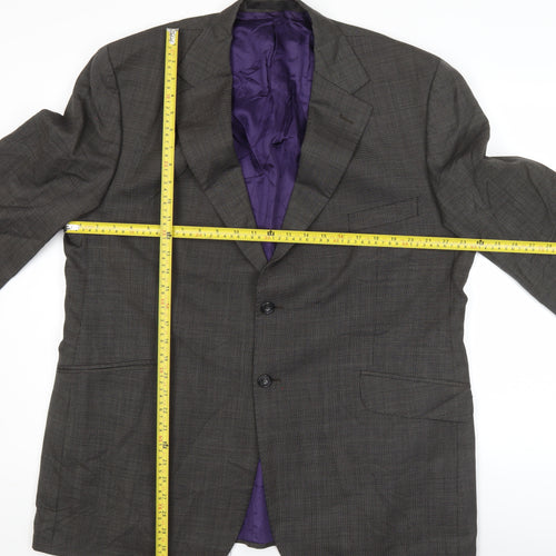 Marks and Spencer Men's Brown Wool Blazer Jacket 46R Classic Fit