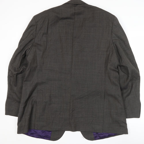 Marks and Spencer Men's Brown Wool Blazer Jacket 46R Classic Fit