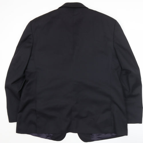 Osborne Men's Blue Wool 46R Classic Two-Button Blazer
