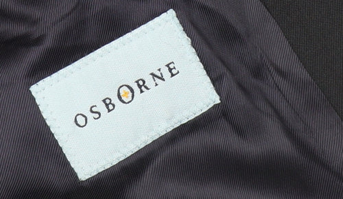 Osborne Men's Blue Wool 46R Classic Two-Button Blazer