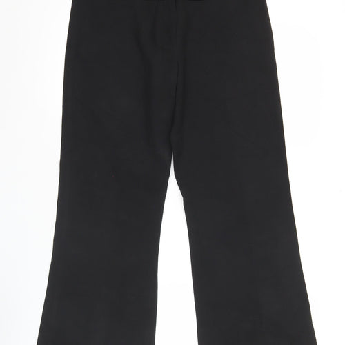 Quiz Women’s Black Straight Leg Trousers Size 12 Polyester Workwear
