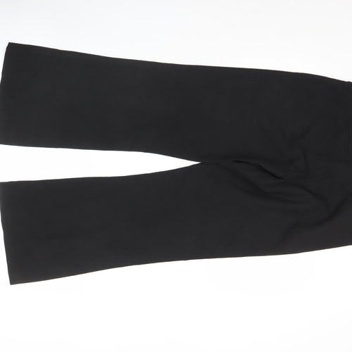 Quiz Women’s Black Straight Leg Trousers Size 12 Polyester Workwear