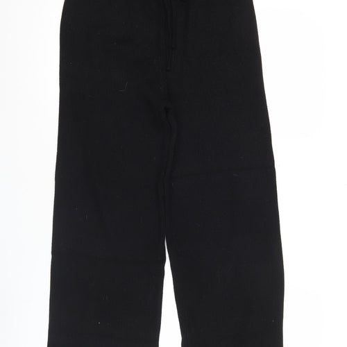 Accessorize Women’s Black Knit Drawstring Sweatpants UK 12-14