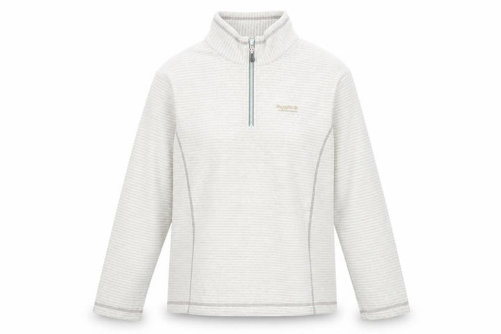 Regatta Womens Beige 1/4 Zip Striped Fleece Sweatshirt UK 14
