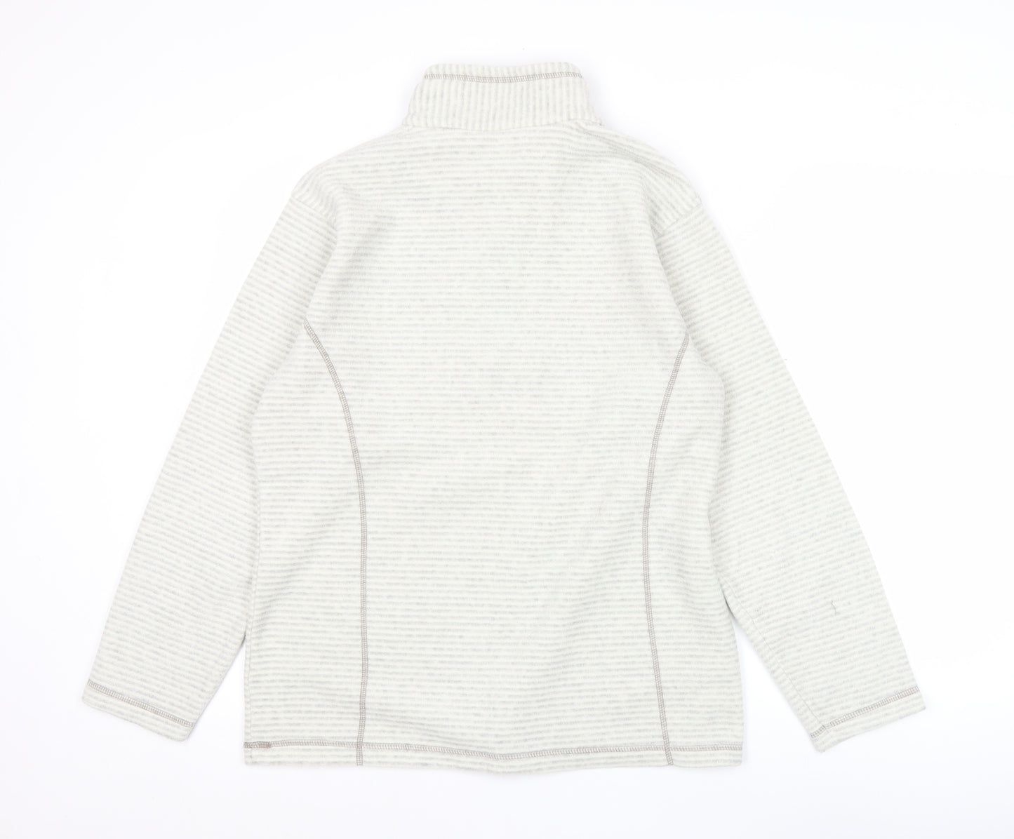 Regatta Womens Beige 1/4 Zip Striped Fleece Sweatshirt UK 14