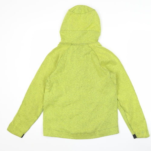 Nike Womens Green Full Zip Hooded Sweatshirt Size L Cotton Blend