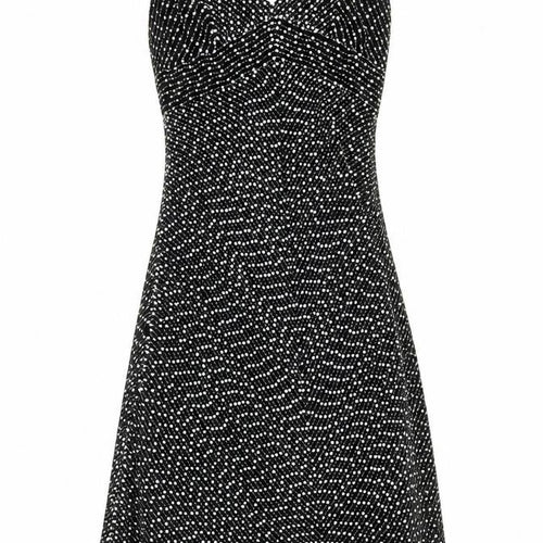 White House Black Market Women’s Black Polka Dot Silk Slip Dress Size 6