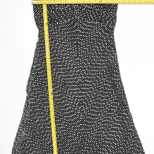White House Black Market Women’s Black Polka Dot Silk Slip Dress Size 6
