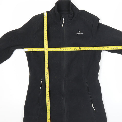 Quechua Womens Black XS Fleece Full Zip Outdoor Jacket
