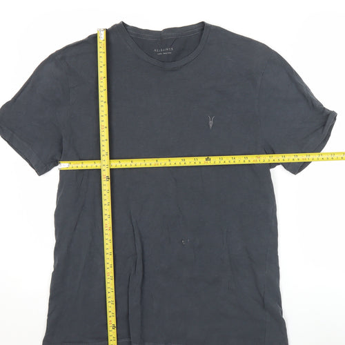 AllSaints Men’s Black Crew Neck Cotton Jersey T-Shirt Size L