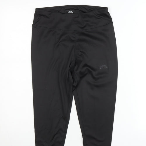 Crivit Women Black Ankle Leggings Size 12-14 Stretch Activewear