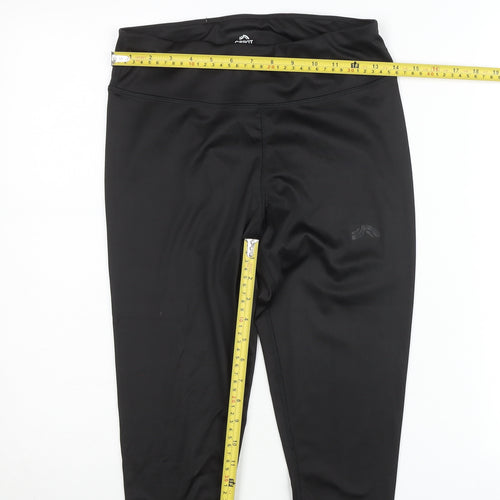 Crivit Women Black Ankle Leggings Size 12-14 Stretch Activewear