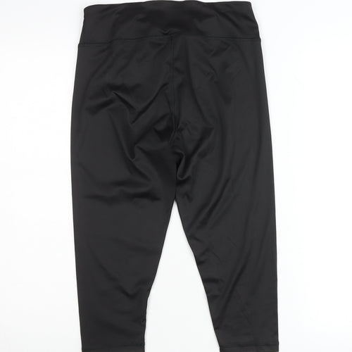 Crivit Women Black Ankle Leggings Size 12-14 Stretch Activewear