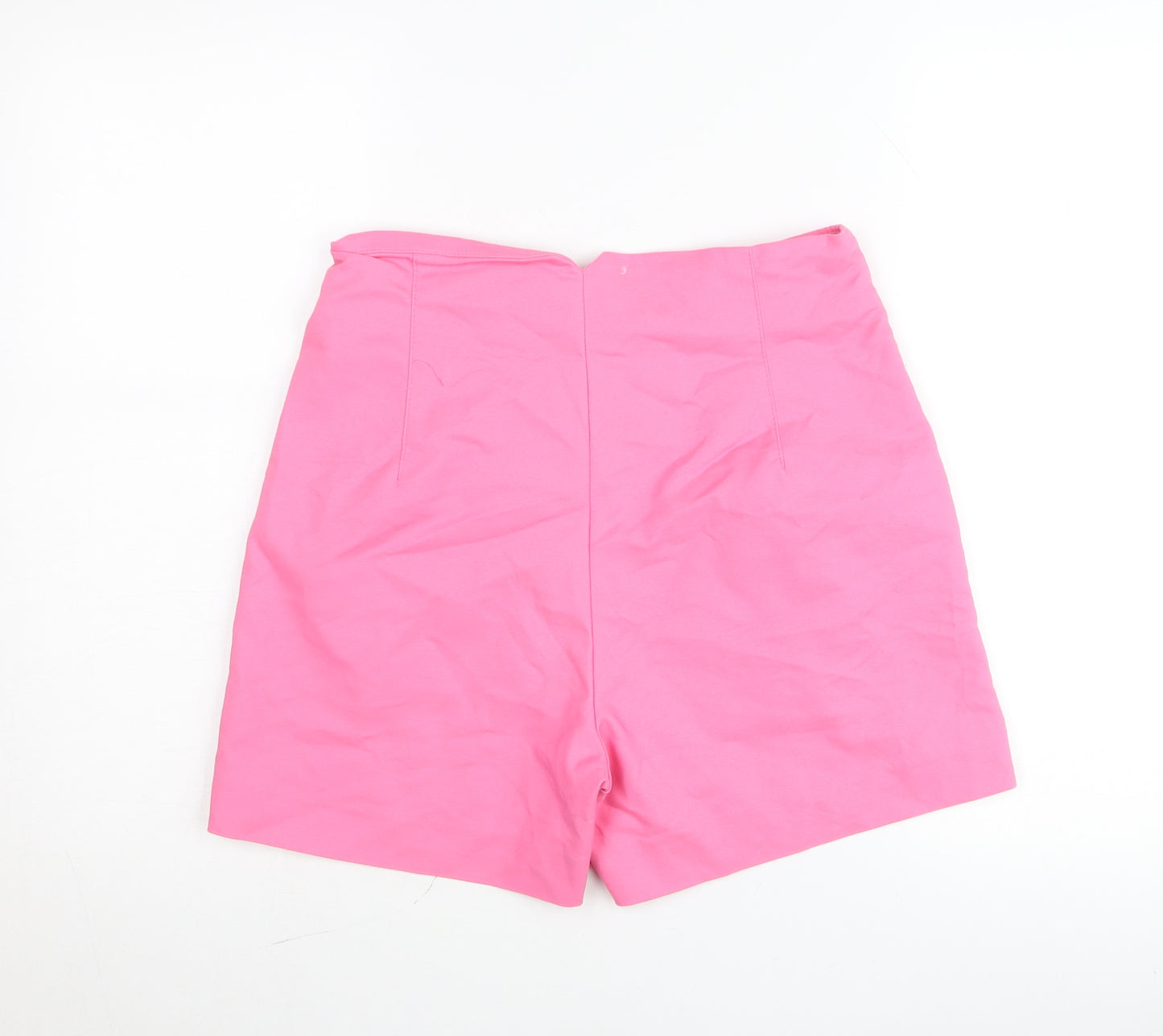 Stradivarius Women Pink Chino Shorts Size 14 High Waist