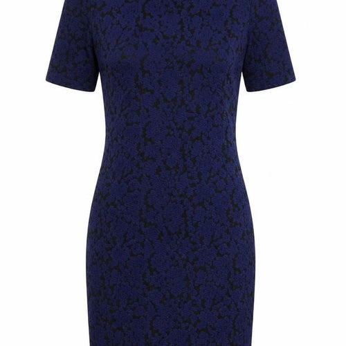 Topshop Women Blue Floral Jacquard Bodycon Mini Dress Size 10