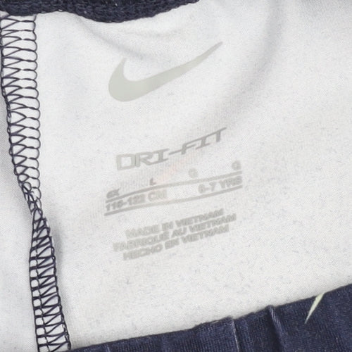 Nike Boys Blue Dri-FIT Active Shorts 6 Plus Stretch Polyester