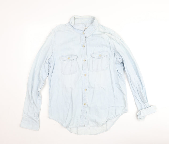 Universal Thread Women's Blue Denim Button-Up Shirt Size M