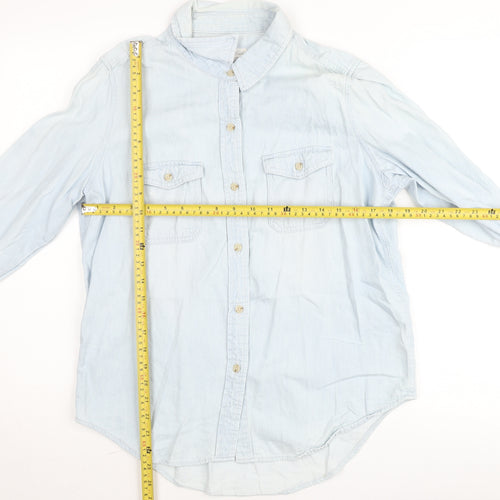 Universal Thread Women's Blue Denim Button-Up Shirt Size M