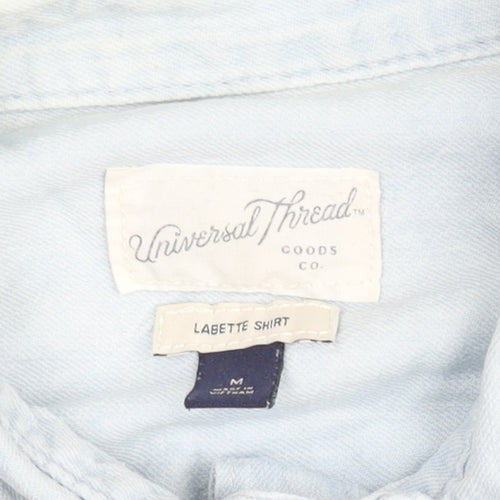 Universal Thread Women's Blue Denim Button-Up Shirt Size M