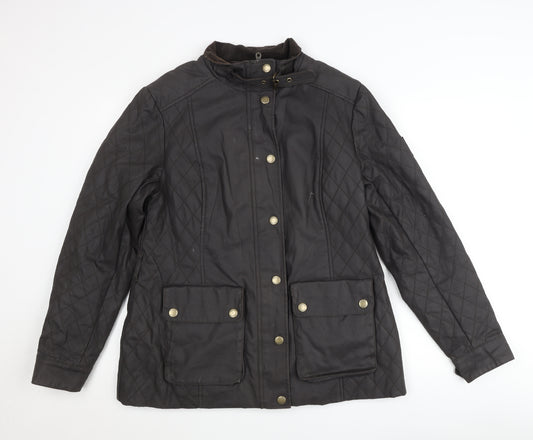 Cotton Traders Men's Brown Fleece Jacket S Full Zip Winter Casual