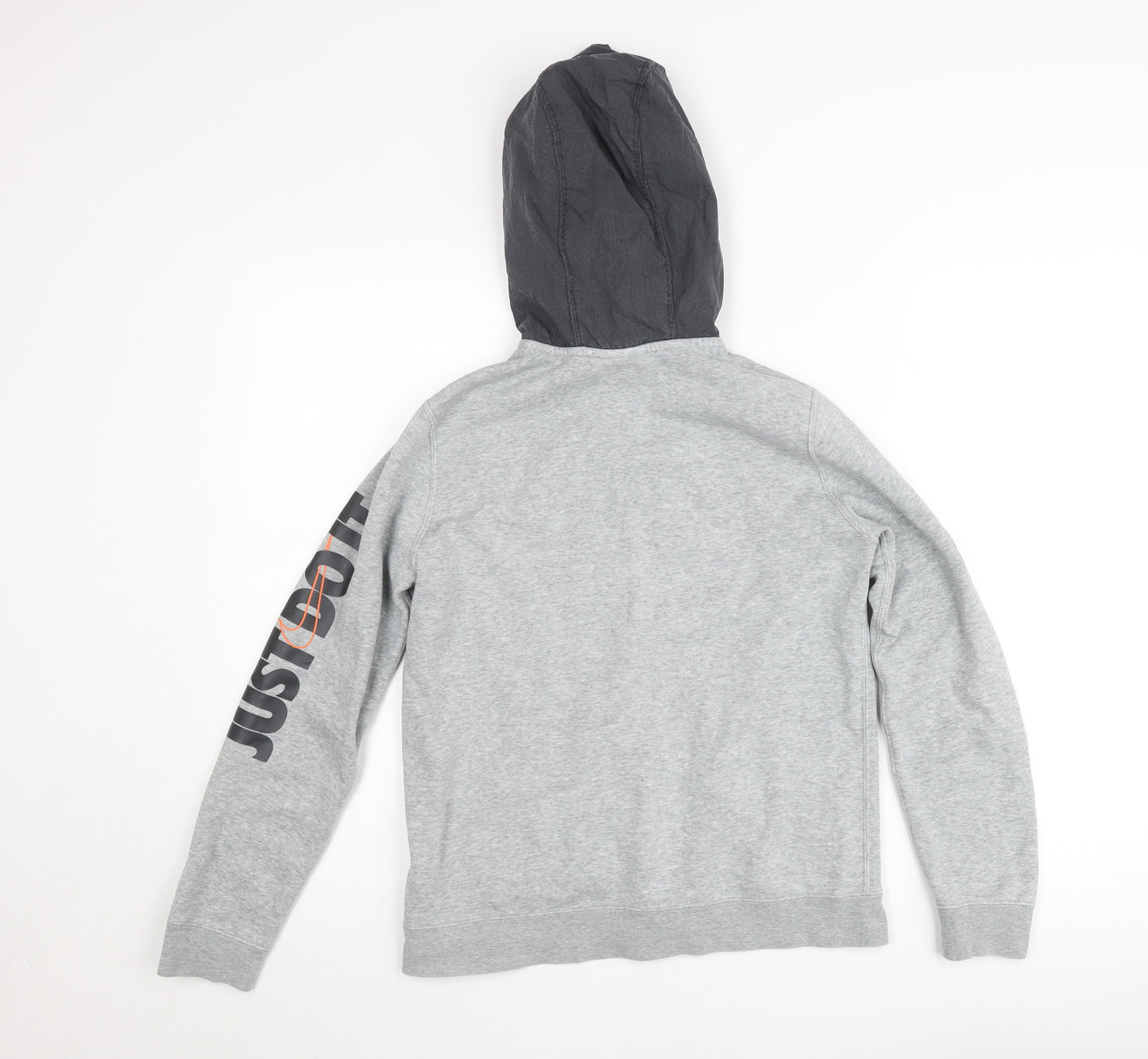 Nike Boys Grey Colourblock Full Zip Hooded Track Jacket 12-13 Years