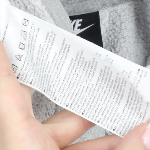 Nike Boys Grey Colourblock Full Zip Hooded Track Jacket 12-13 Years