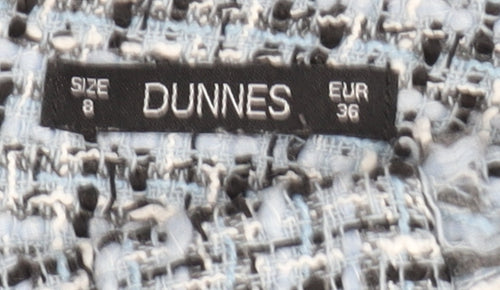 Dunnes Women Blue Tweed Pencil Skirt Size 8 Knee Length