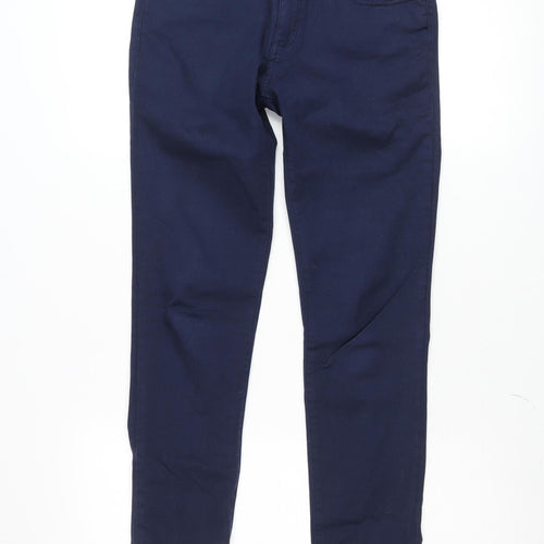 Zara Women Blue Z1975 Skinny Jeans Mid Rise Stretch Size 10