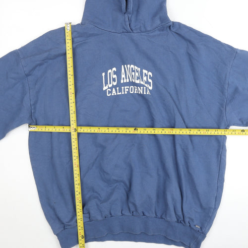 Pull&Bear Teens Blue Los Angeles Pullover Hoodie Size L