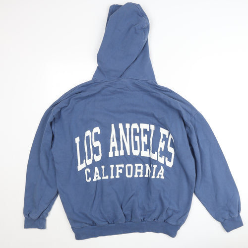Pull&Bear Teens Blue Los Angeles Pullover Hoodie Size L