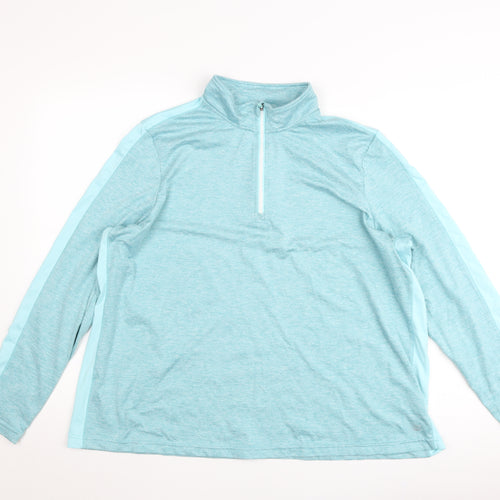 Dunnes Stores Women Blue XL 1/2 Zip Performance Sweatshirt
