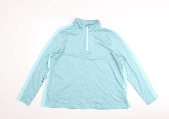 Dunnes Stores Women Blue XL 1/2 Zip Performance Sweatshirt