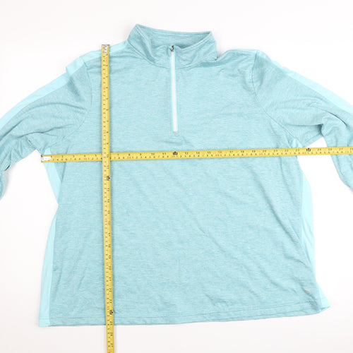 Dunnes Stores Women Blue XL 1/2 Zip Performance Sweatshirt